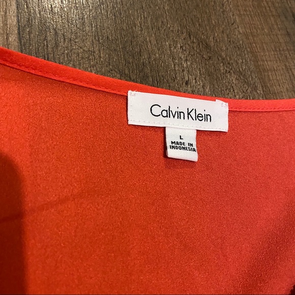 NWOT Peach Calvin Klein Blouse - Picture 4 of 8